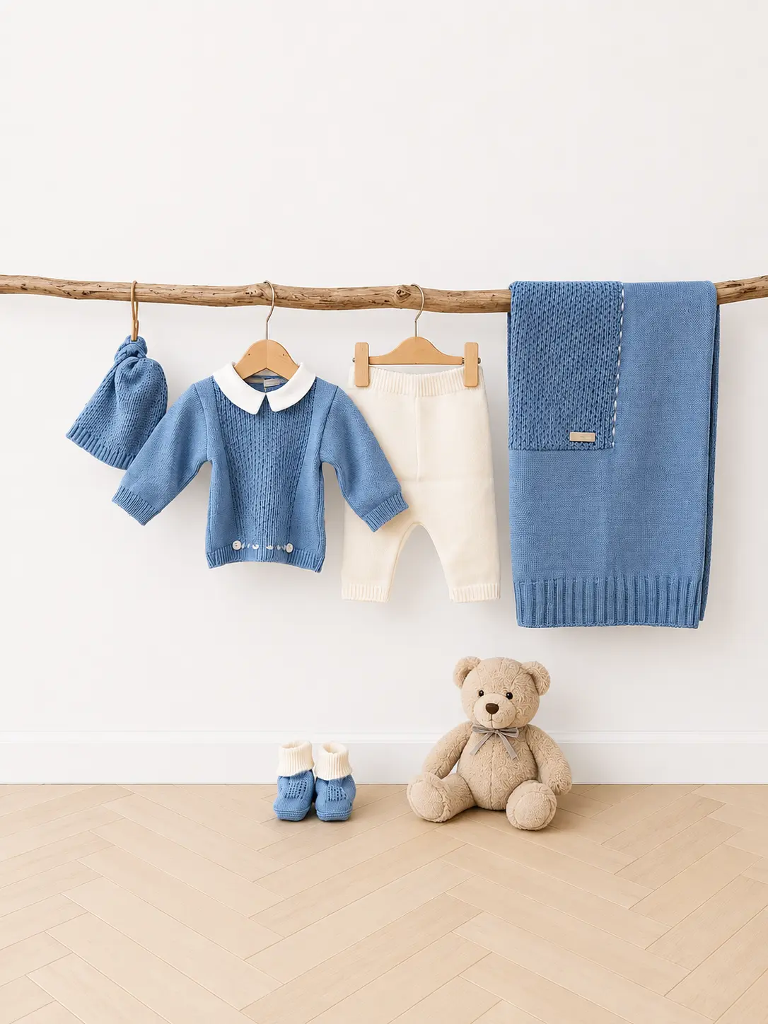 Set Corredino Prima Nascita Jeans-Cielo