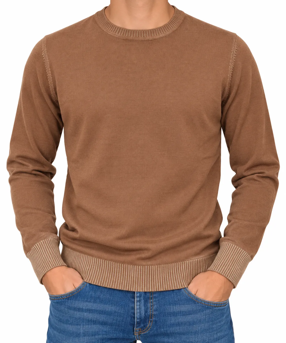 Golfino Uomo Girocollo Bicolor