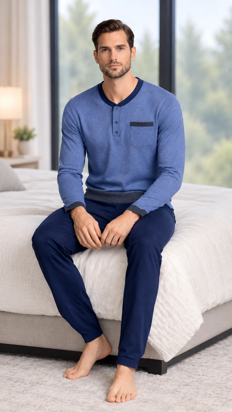 Pigiama Uomo Classic Henley